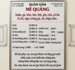 MENU MÓN ĐA DẠNG